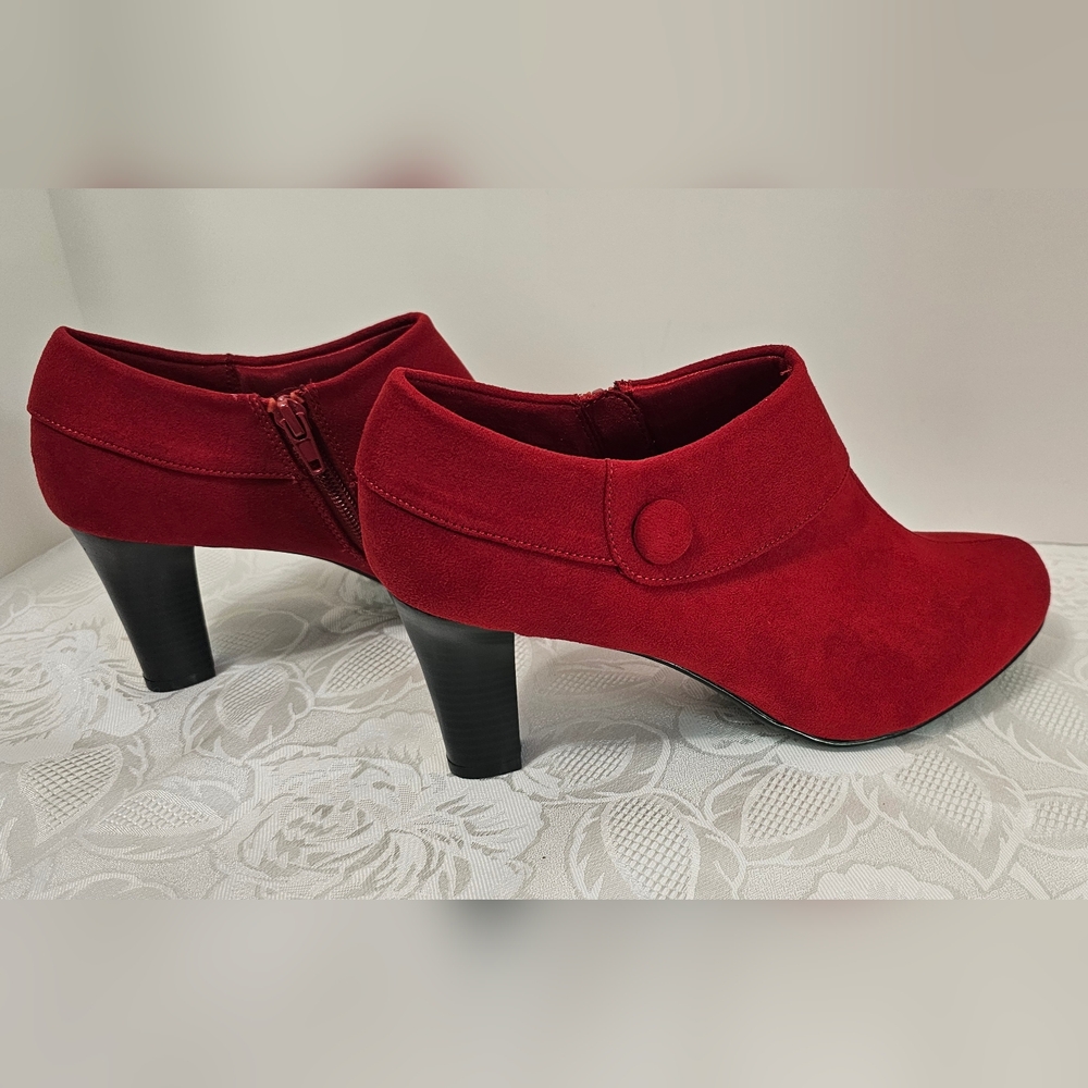 Elegant Red Ankle Booties